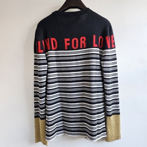 New GUCCI Authentic Blind For Love Cashmere Striped Sweater 2018 Collection NWT - Picture 14 of 17